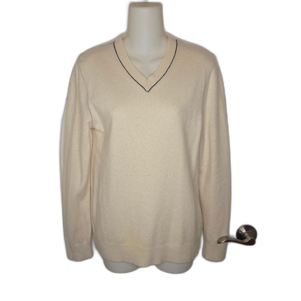 Theory Jagger Cashmere V-neck Pullover Sweater Size Small